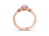 Rose gold Fancy Pink Pear  Cut Solitaire Floral Diamond Ring with Four-Prong Setting_39