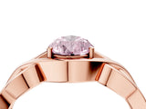 Rose gold Fancy Pink Pear Cut Solitaire Intertwined Band Prong Setting Ring_4