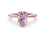 Rose gold Fancy Pink Pear  Cut Solitaire Ring with Cathedral Band and Four-Prong Setting_74