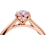 Rose gold Fancy Pink Pear  Cut Solitaire Ring with Cathedral Band and Four-Prong Setting_78