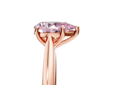 Rose gold Fancy Pink Pear  Cut Solitaire Ring with Cathedral Band and Four-Prong Setting_79