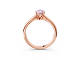 Rose gold Fancy Pink Pear  Cut Solitaire Ring with Four-Prong Setting on a Classic Band_27