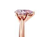 Rose gold Fancy Pink Pear  Cut Solitaire Ring with Four-Prong Setting on a Classic Band_29