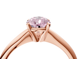Rose gold Fancy Pink Pear  Cut Solitaire Ring with Four-Prong Setting on a Classic Band_34