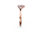 Rose gold Fancy Pink Pear  Cut Solitaire Ring with Thin Band and Four-Prong Setting_18
