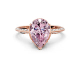 Rose gold Fancy Pink Pear Cut Solitaire Split Shank Pave Diamond Engagement Ring with Four-Prong Setting_24