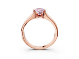 Rose gold Fancy Pink Pear Cut Solitaire Tension Set Diamond Ring with Split Shank Band_3
