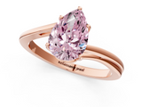 Rose gold Fancy Pink Pear  Cut Solitaire Twist Band Ring with Four-Prong Setting_38