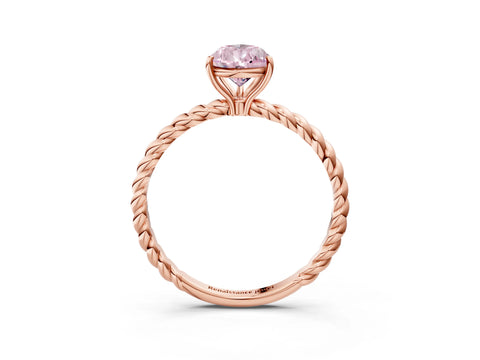 Rose gold Fancy Pink Pear Cut Solitaire Twisted Band 4-Prong Ring_3
