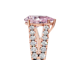 Rose gold Fancy Pink Pear  Cut Split Shank Pave Diamond Engagement Ring with Four-Prong Setting_29