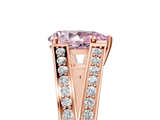 Rose gold Fancy Pink Pear  Cut Split Shank Pave Diamond Ring with Four-Prong Setting_46