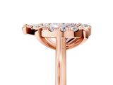 Rose gold Fancy Pink Pear  Diamond Cluster Halo Solitaire with Four-Prong Setting_82