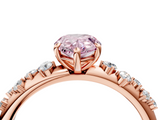 Rose gold Fancy Pink Pear  Diamond Cluster Prong-Set Solitaire Ring_40