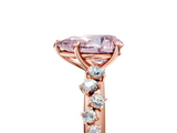 Rose gold Fancy Pink Pear  Diamond Cluster Prong-Set Solitaire Ring_41
