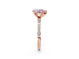 Rose gold Fancy Pink Pear  Diamond Pavé Band with Six-Prong Setting_41