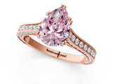 Rose gold Fancy Pink Pear  Diamond Solitaire with Pave Band and Six-Prong Setting_21