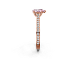 Rose gold Fancy Pink Pear  Diamond Solitaire with Pave Band and Six-Prong Setting_22