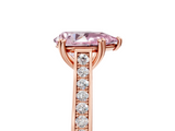 Rose gold Fancy Pink Pear  Diamond Solitaire with Pave Band and Six-Prong Setting_25