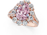 Rose gold Fancy Pink Pear  Halo Split Shank Diamond Engagement Ring with Pave Band and Four-Prong Setting_55