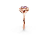 Rose gold Fancy Pink Pear  Halo Split Shank Pave Diamond Ring with Petal Prong Setting_21