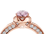 Rose gold Fancy Pink Pear  Halo Split Shank Pave Diamond Ring with Petal Prong Setting_23