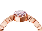 Rose gold Fancy Pink Pear  Milgrain Marquise Diamond Twist Band Ring_65