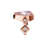 Rose gold Fancy Pink Pear  Milgrain Marquise Diamond Twist Band Ring_66