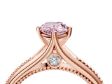 Rose gold Fancy Pink Pear  Solitaire Beaded Band Six-Prong Setting_16
