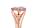 Rose gold Fancy Pink Pear  Solitaire Beaded Band Six-Prong Setting_17