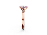 Rose gold Fancy Pink Pear  Solitaire Beaded Band with Four-Prong Setting_67