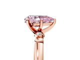 Rose gold Fancy Pink Pear  Solitaire Beaded Band with Four-Prong Setting_70