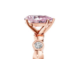 Rose gold Fancy Pink Pear  Solitaire Bezel-Set Diamond Ring with Beaded Band and Four-Prong Setting_37