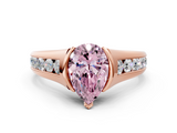 Rose gold Fancy Pink Pear  Solitaire Bezel-Set Diamond Ring with Channel-Set Band_19