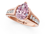 Rose gold Fancy Pink Pear  Solitaire Bezel-Set Diamond Ring with Channel-Set Band_20