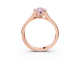 Rose gold Fancy Pink Pear  Solitaire Bezel-Set Diamond Ring with Channel-Set Band_22