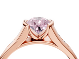 Rose gold Fancy Pink Pear  Solitaire Bezel-Set Diamond Ring with Channel-Set Band_23