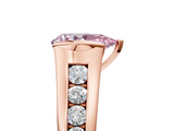 Rose gold Fancy Pink Pear  Solitaire Bezel-Set Diamond Ring with Channel-Set Band_24