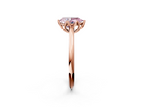 Rose gold Fancy Pink Pear  Solitaire Cathedral Diamond Ring with Six-Prong Setting_19
