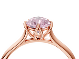 Rose gold Fancy Pink Pear  Solitaire Cathedral Diamond Ring with Six-Prong Setting_21
