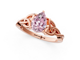 Rose gold Fancy Pink Pear  Solitaire Celtic Knot Engagement Ring with Four-Prong Setting_39