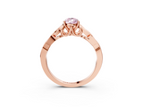 Rose gold Fancy Pink Pear  Solitaire Celtic Knot Engagement Ring with Four-Prong Setting_41