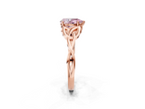 Rose gold Fancy Pink Pear  Solitaire Celtic Knot Engagement Ring with Four-Prong Setting_45
