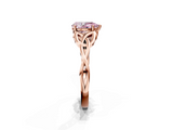 Rose gold Fancy Pink Pear  Solitaire Celtic Knot Engagement Ring with Four-Prong Setting_46