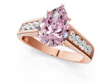 Rose gold Fancy Pink Pear  Solitaire Channel-Set Diamond Engagement Ring with Four-Prong Setting_33