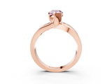 Rose gold Fancy Pink Pear  Solitaire Channel-Set Split Shank Ring with Tension Prong Setting_6