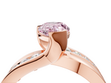 Rose gold Fancy Pink Pear  Solitaire Channel-Set Split Shank Ring with Tension Prong Setting_7