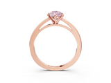 Rose gold Fancy Pink Pear  Solitaire Diamond Engagement Ring with Four-Prong Setting on a Classic Band_6