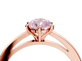 Rose gold Fancy Pink Pear  Solitaire Diamond Engagement Ring with Four-Prong Setting on a Classic Band_7