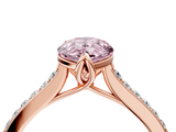 Rose gold Fancy Pink Pear  Solitaire Diamond Engagement Ring with Pave Band and Six-Prong Setting_24