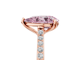Rose gold Fancy Pink Pear  Solitaire Diamond Engagement Ring with Pave Band and Six-Prong Setting_25